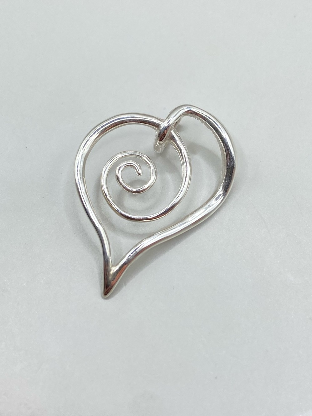 Carolyn Pollack Relios Sterling Silver Swirl Heart Pendant